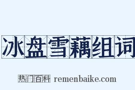 冰盘雪藕组词是什么意思的图片